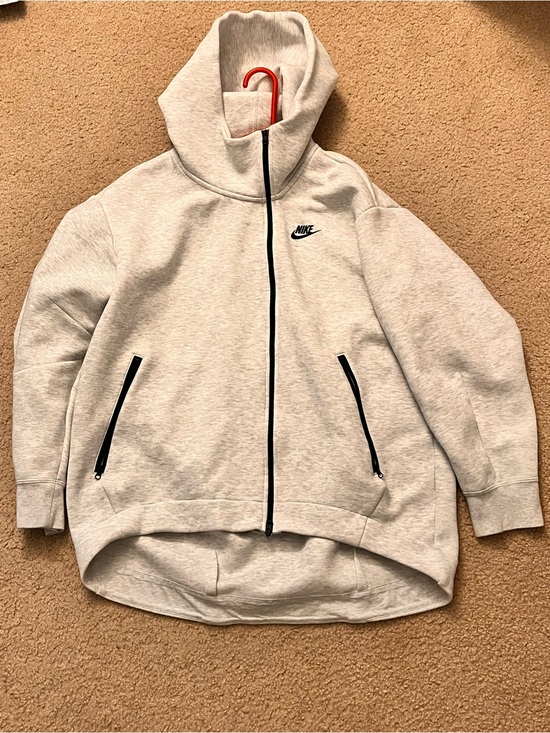 Nike Other - Nike Light Gray Full-Zip Bomber Hoodie